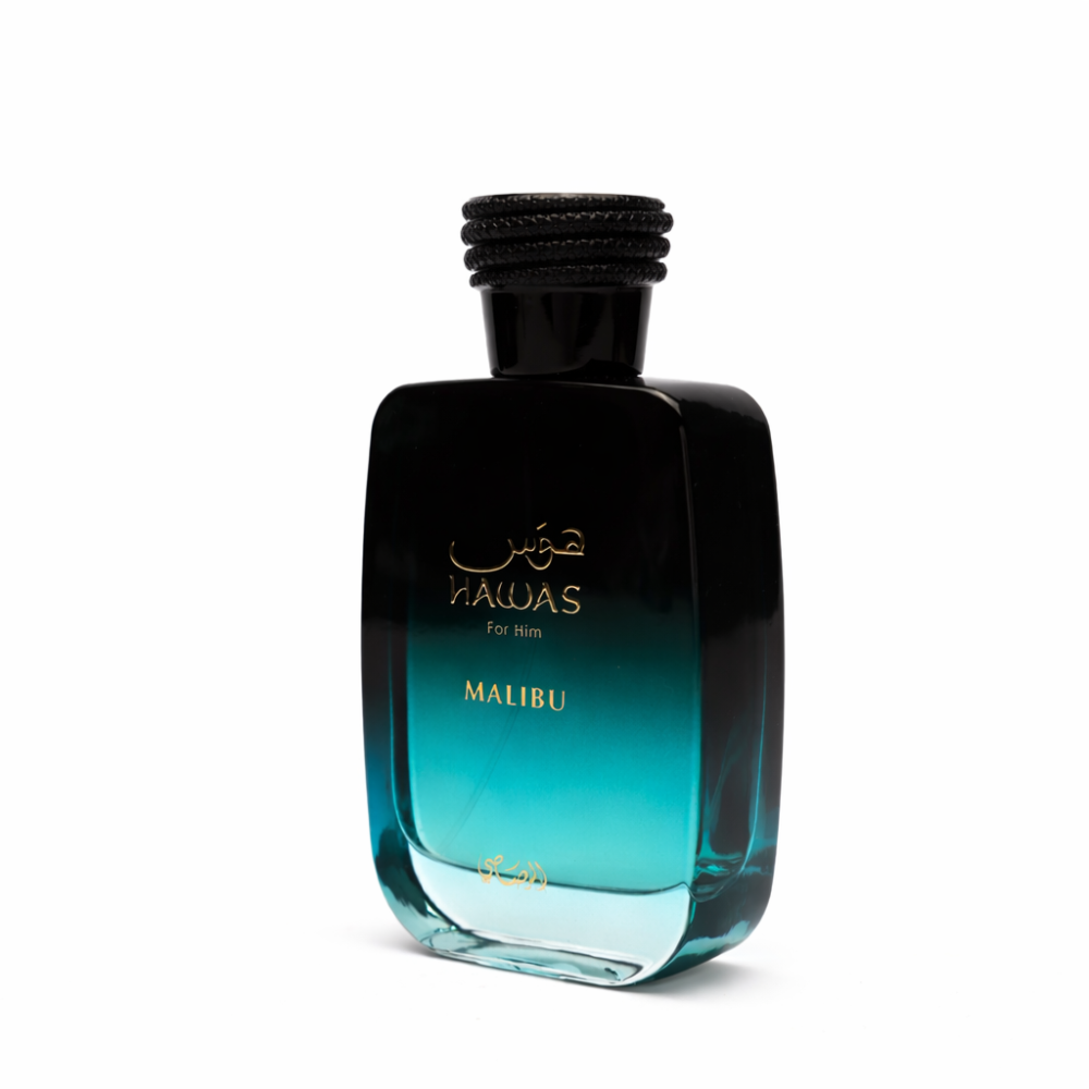 Rasasi Hawas Malibu 100ml box and bottle