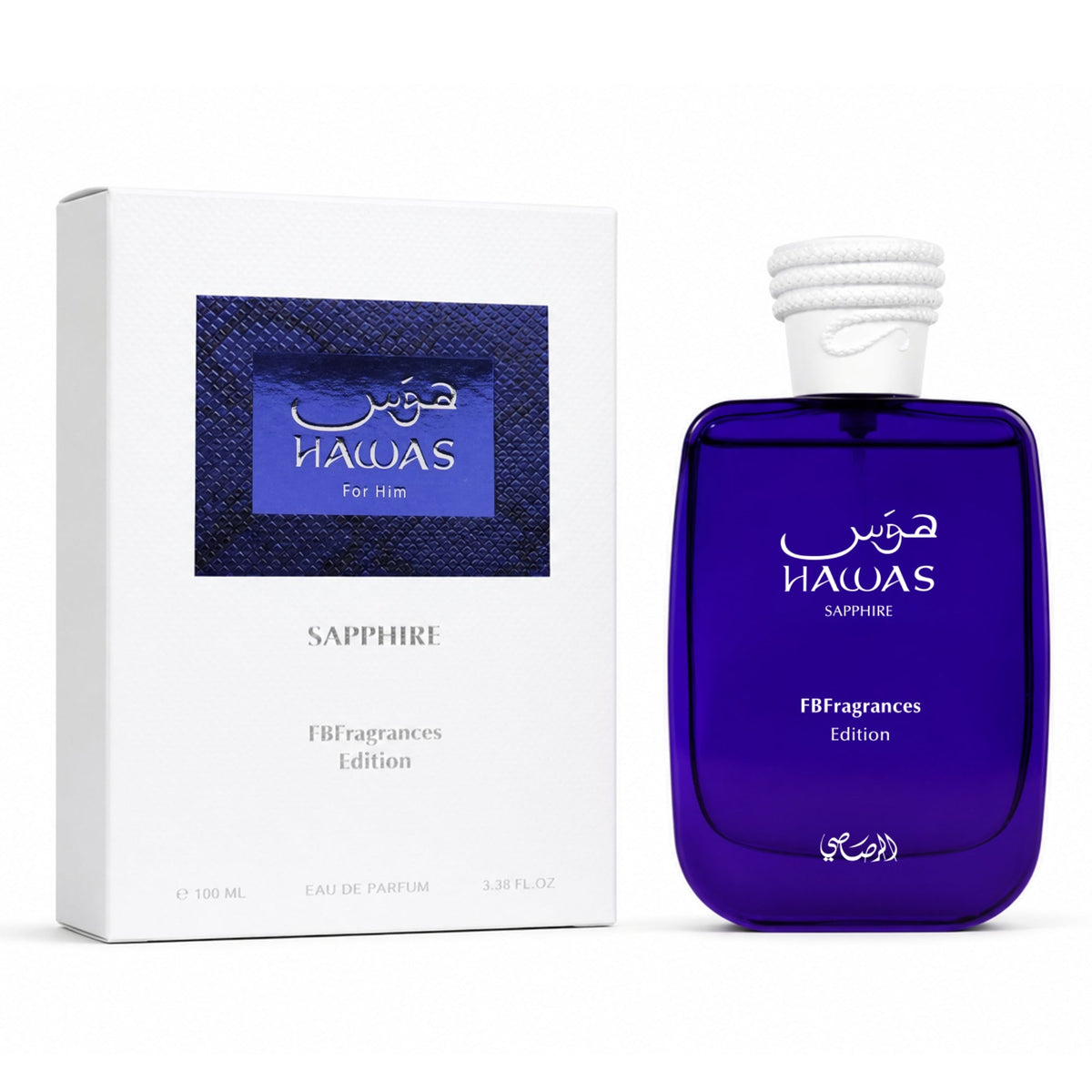 Rasasi Hawas Sapphire 100ml bottle