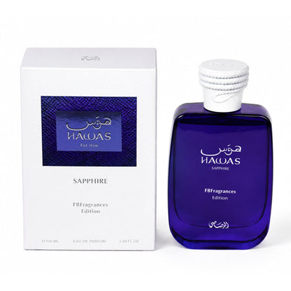 Rasasi Hawas Sapphire 100ml box