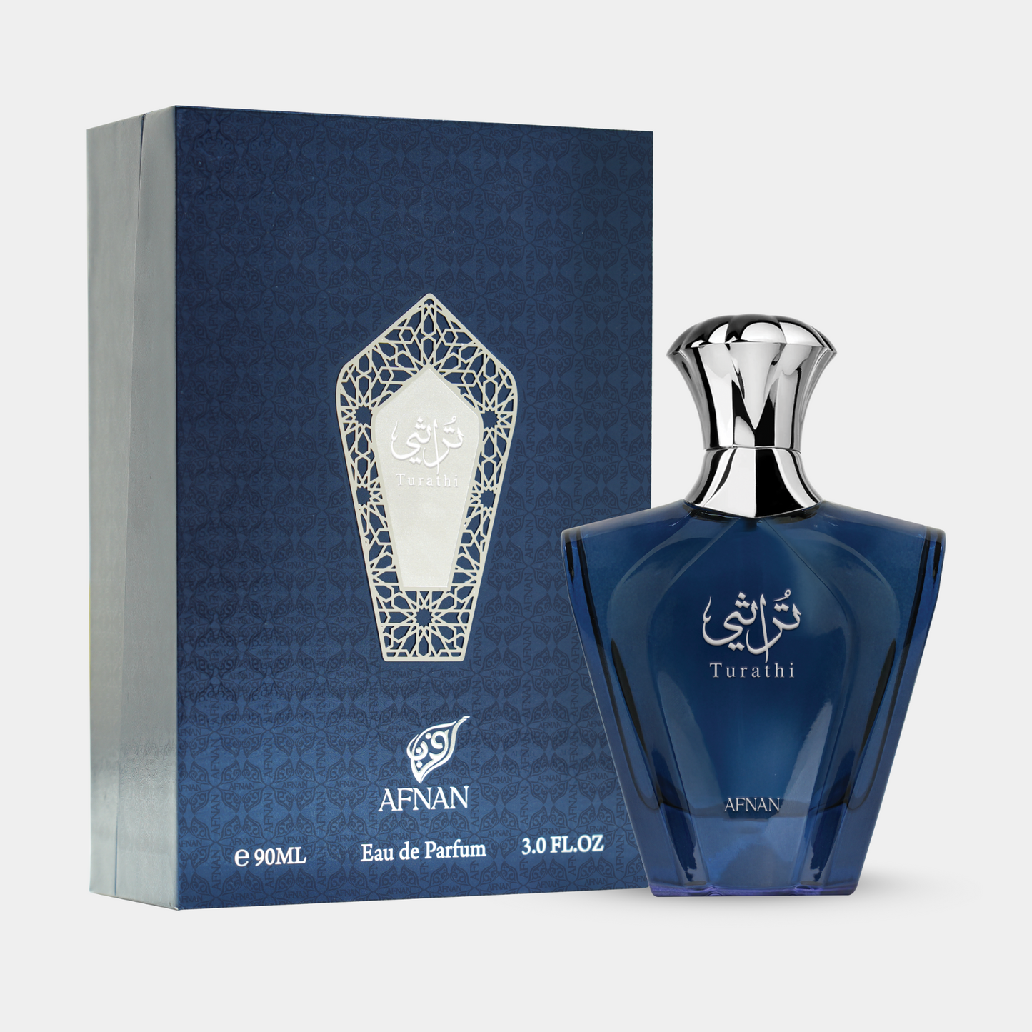 Afnan Turathi Blue EDP 90ml Perfume Bottle Package