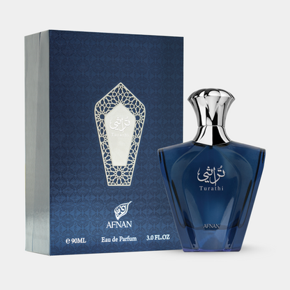 Afnan Turathi Blue EDP 90ml Perfume Bottle Package