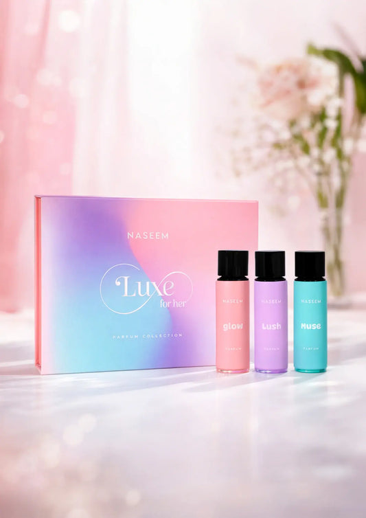 Naseem Luxe For Her perfume bottle and packaging